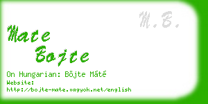 mate bojte business card